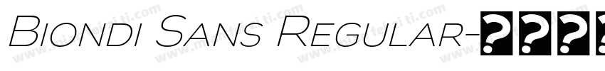 Biondi Sans Regular字体转换